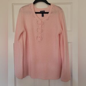 Vintage Limited Too Light Pink Pullover Sweater Size XL